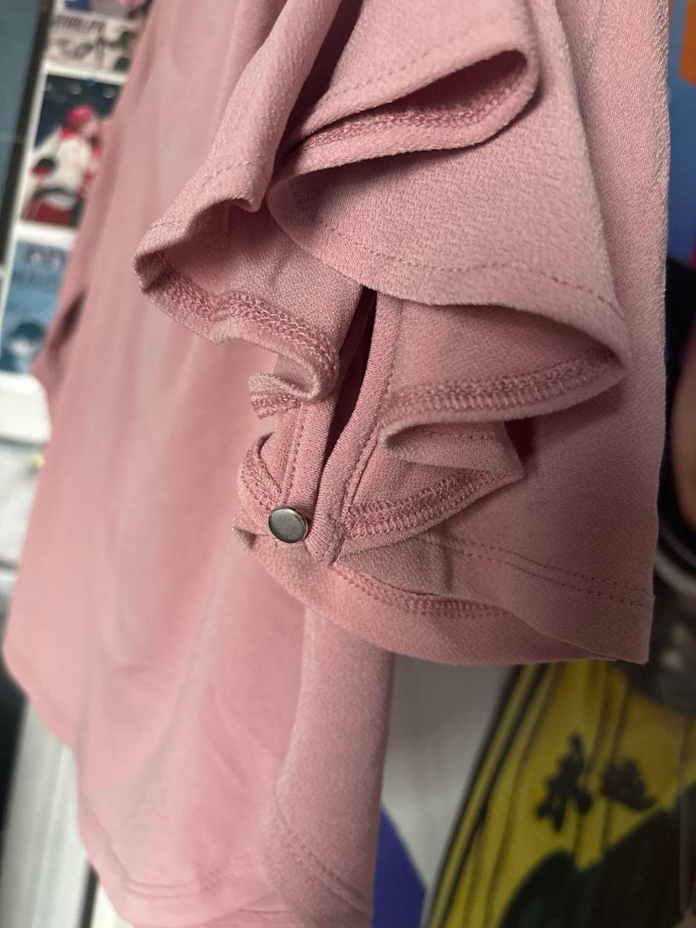 Pink Ruffle Sleeve Blouse - Picture 4 of 4